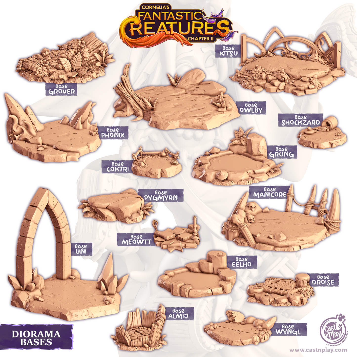 Cornelia's Fantastic Creatures Chapter II Diorama Bases