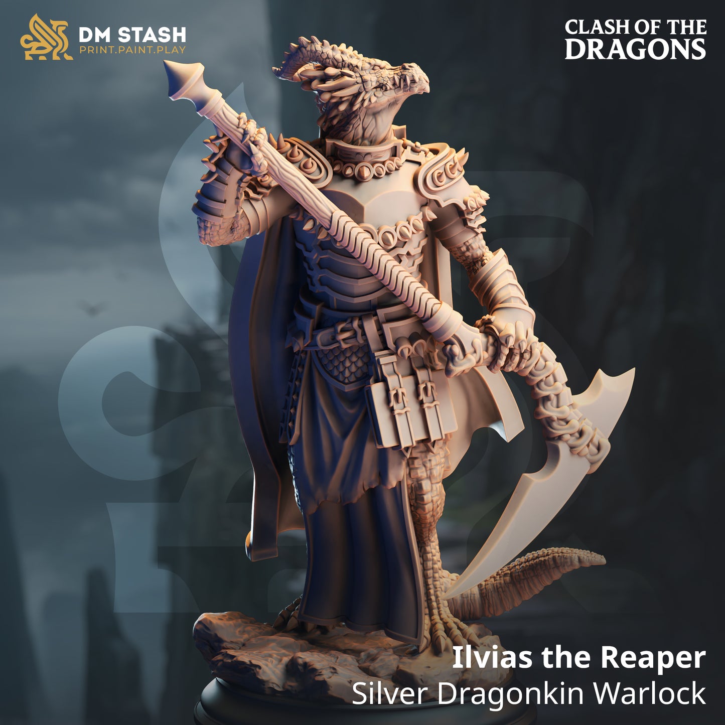 Ilvias the Reaper - Silver Dragonkin Warlock