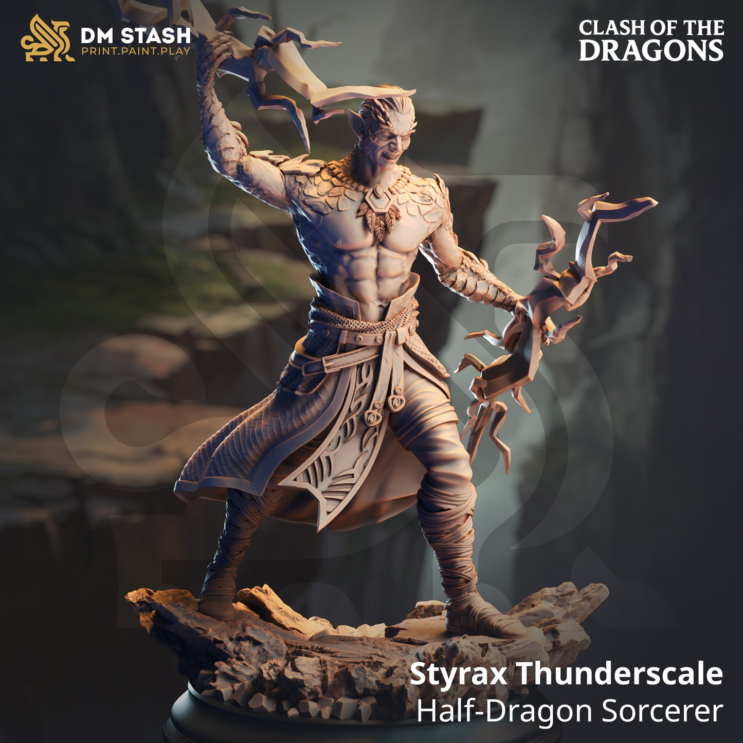 Styrax Thunderscale, Half-Dragon Sorcerer