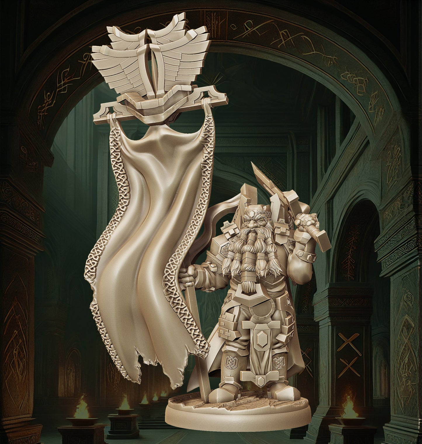 Dwarf Lord Banner Carrier
