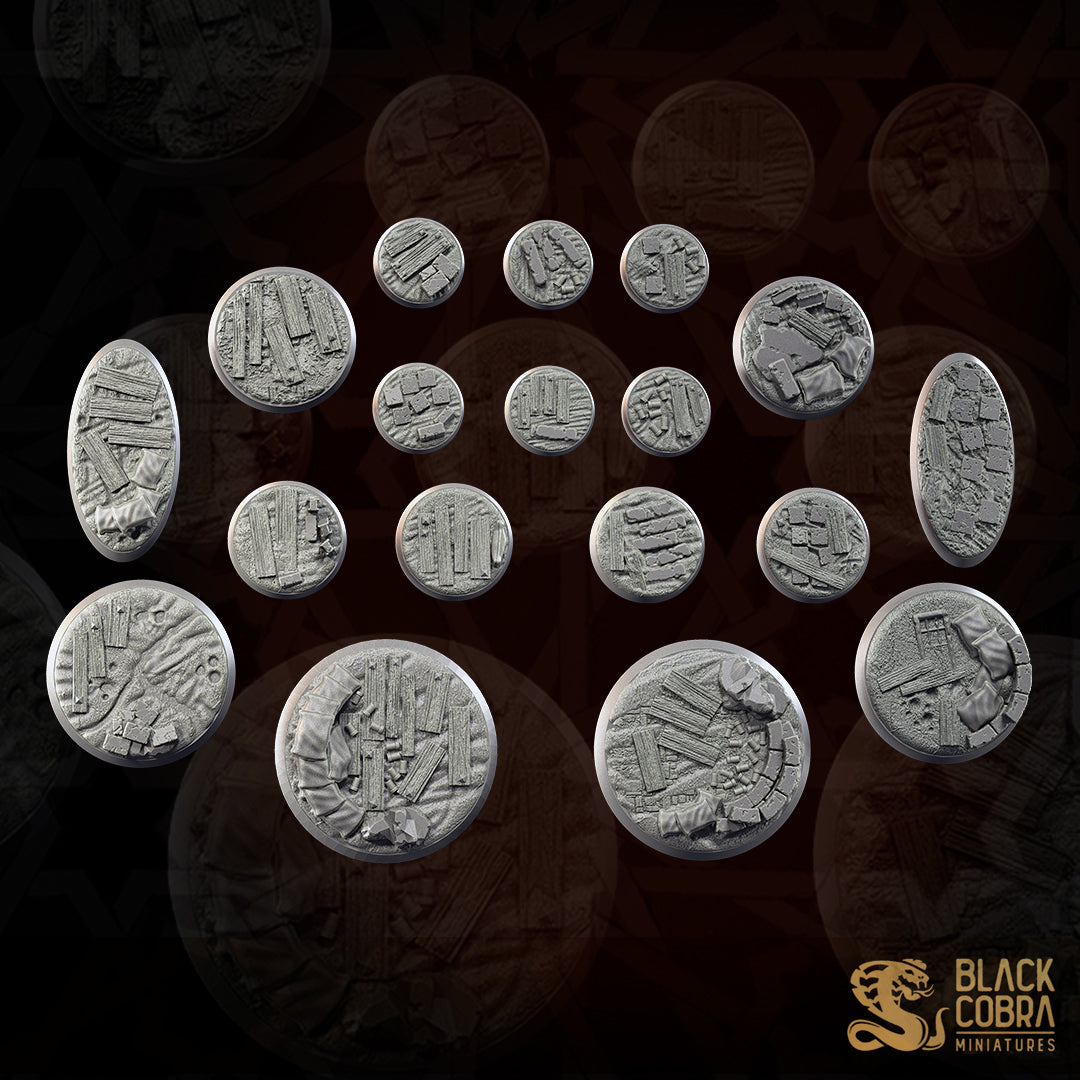 Resin printed bases for miniatures
