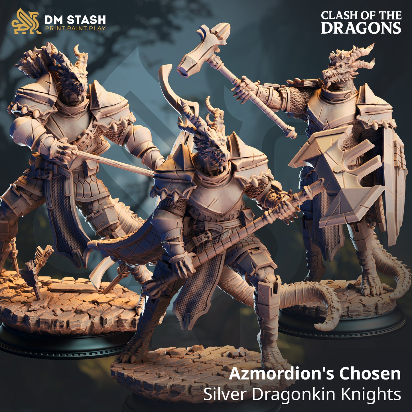Azmordion's Chosen - Silver Dragonkin Knights