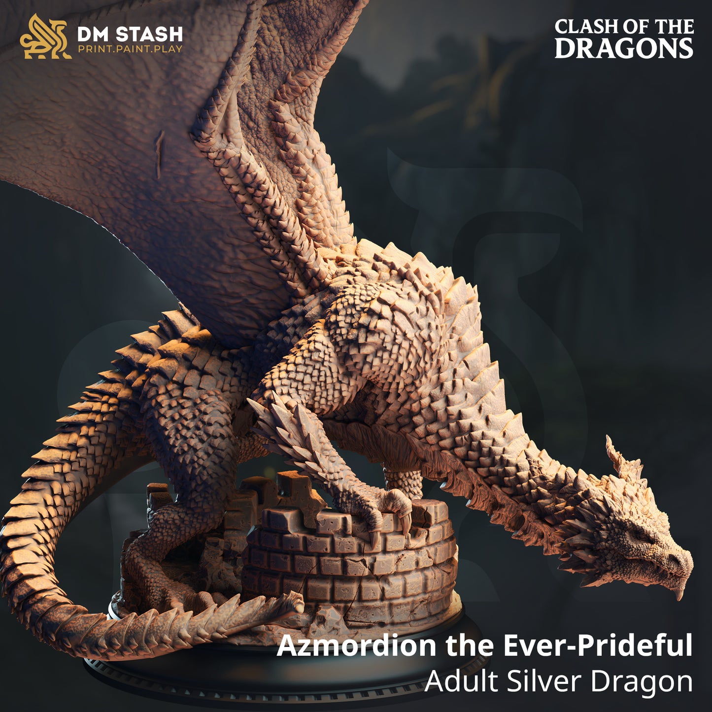 Azmordion the Ever-Prideful - Adult Silver Dragon