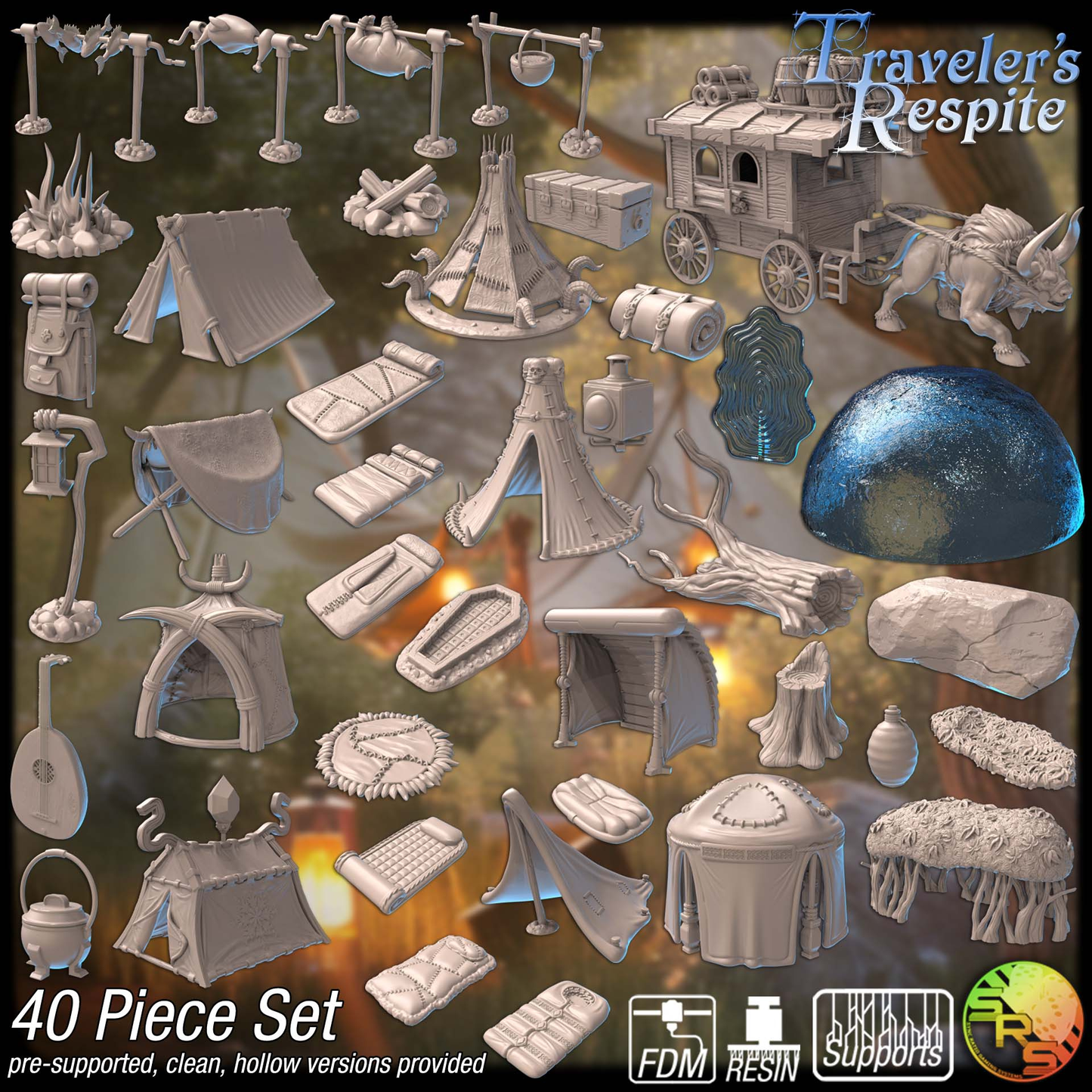 Camp - Tents, bedrolls and equipment