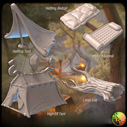 Camp - Tents, bedrolls and equipment