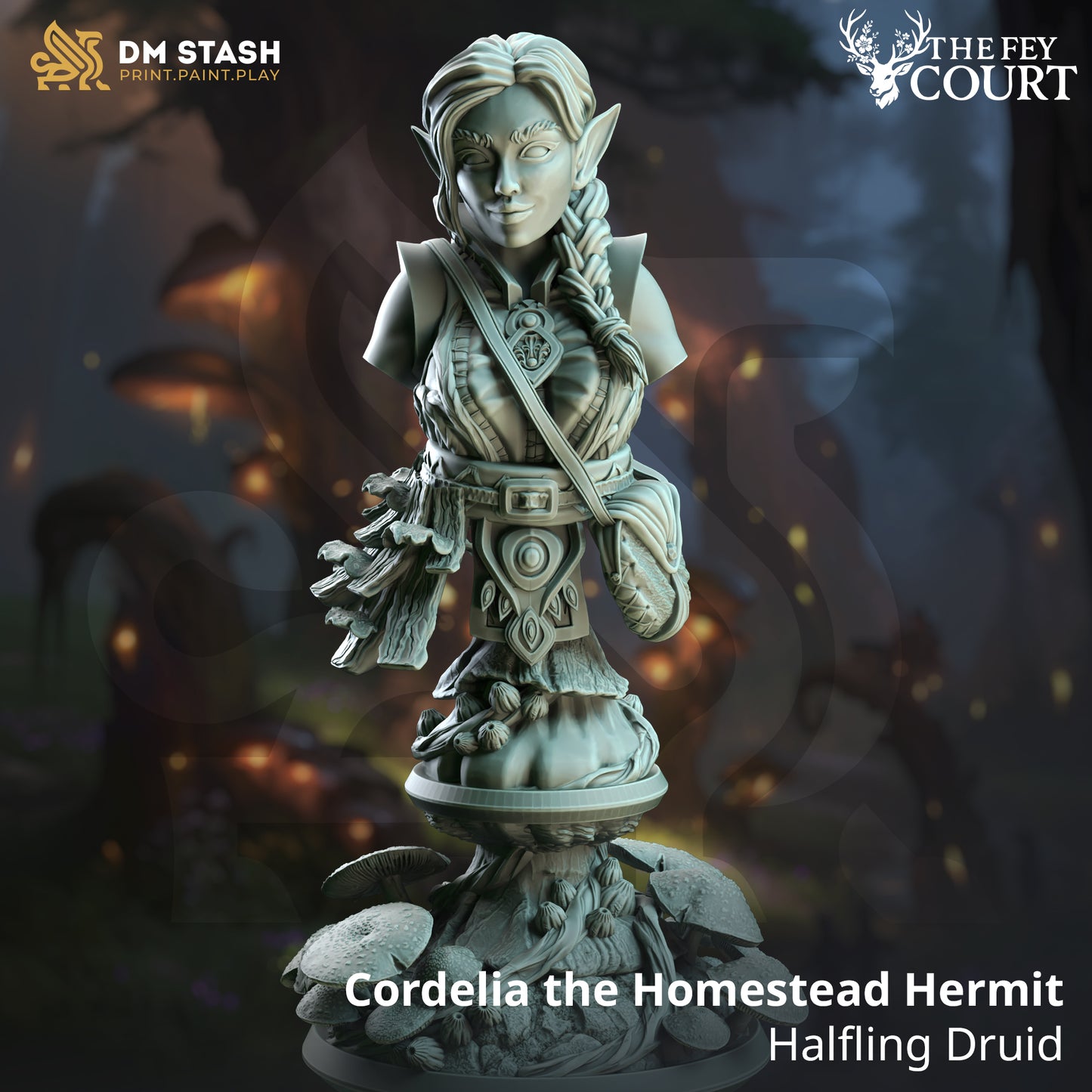 BUST Cordelia the Homstead Hermit - Halfling Druid