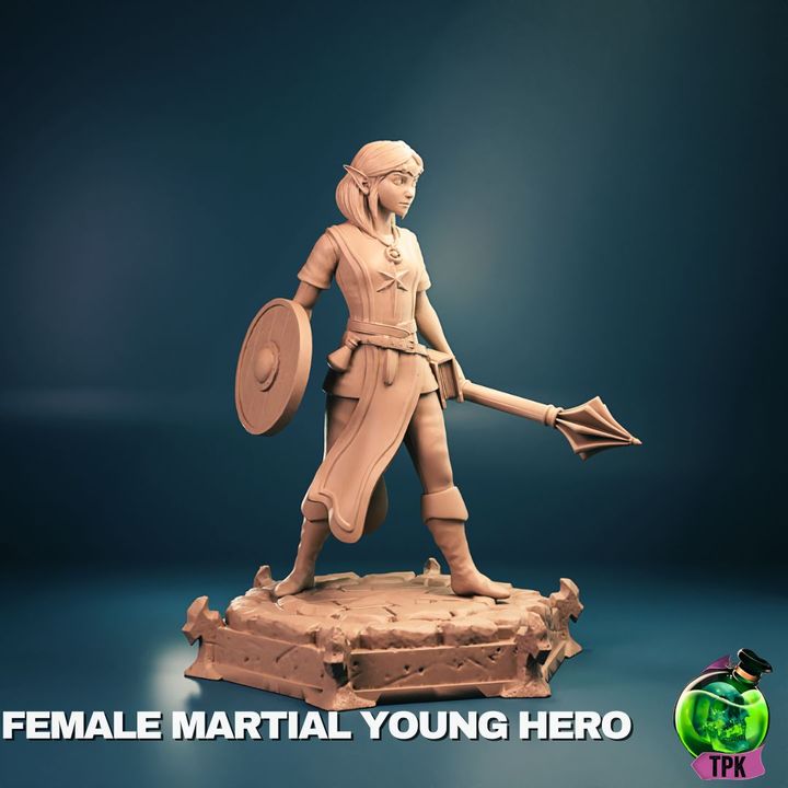 Female Martial Young Hero Pose 2