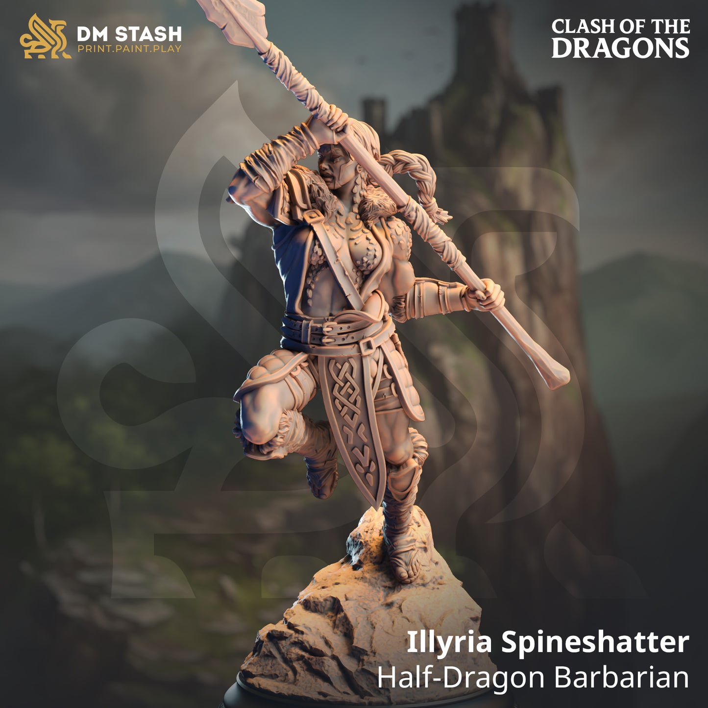 Illryia Spineshatter - Half-Dragon Barbarian