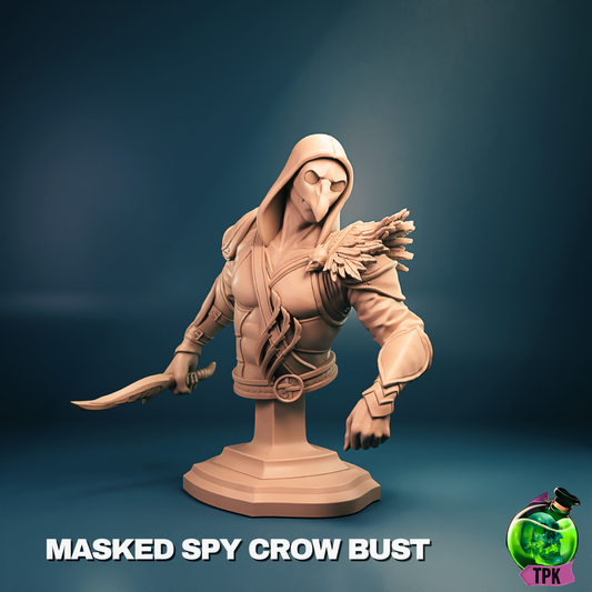 Masked Crow Spy Bust