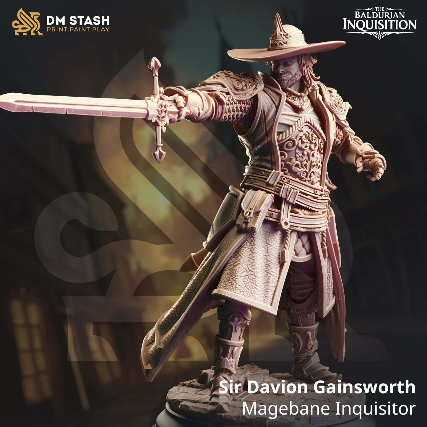 Sir Davion Gainsworth, Magebane Inquisitor without Hat