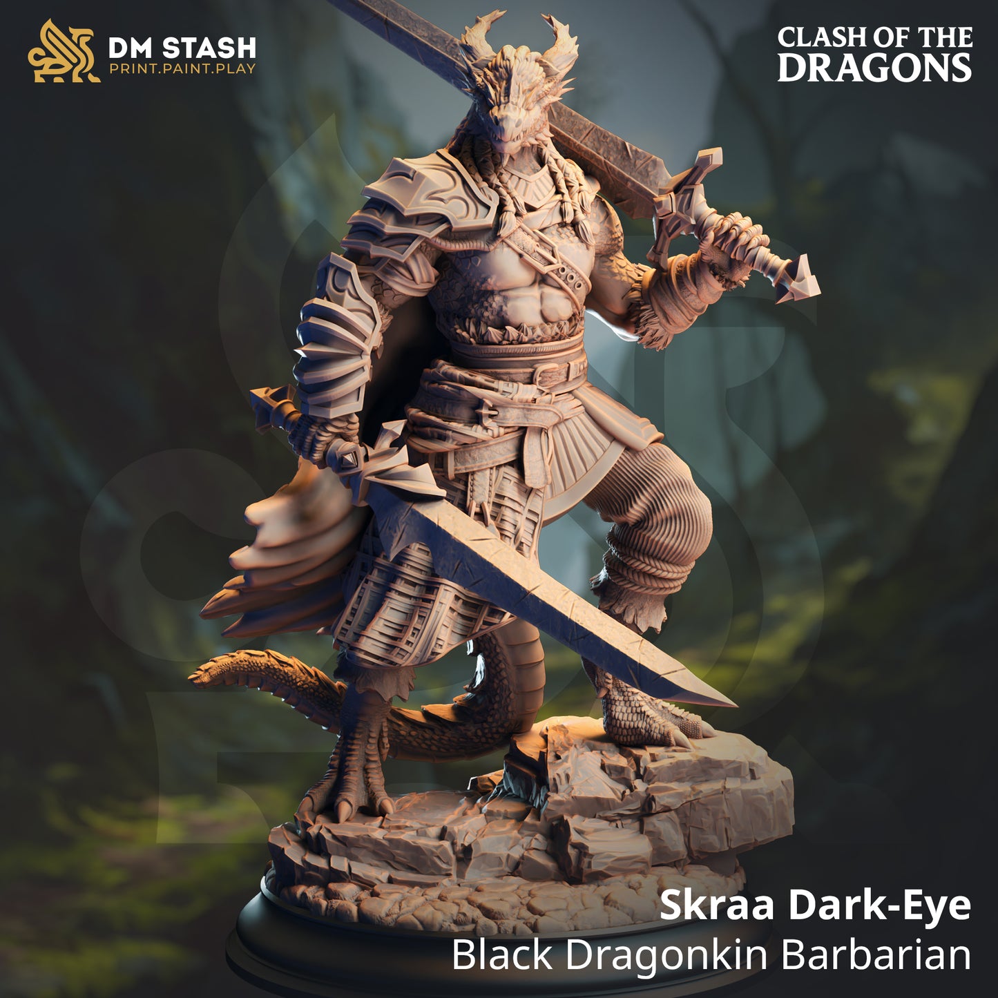 Skraa Dark-Eye, Black Dragonkin Barbarian