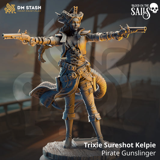 Trixie Sureshot Kelpie - Pirate Gunslinger