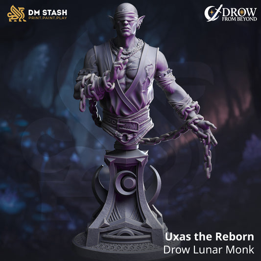BUST Uxas the Reborn - Drow Lunar Monk