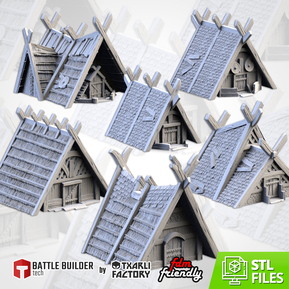 Viking Houses Tabletop Terrain