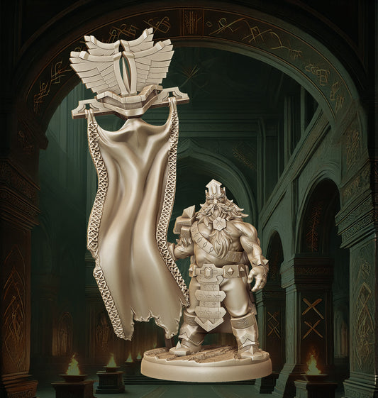 Dwarf Warrior Banner Carrier