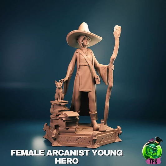 Female Arcanist Young Hero Pose 2