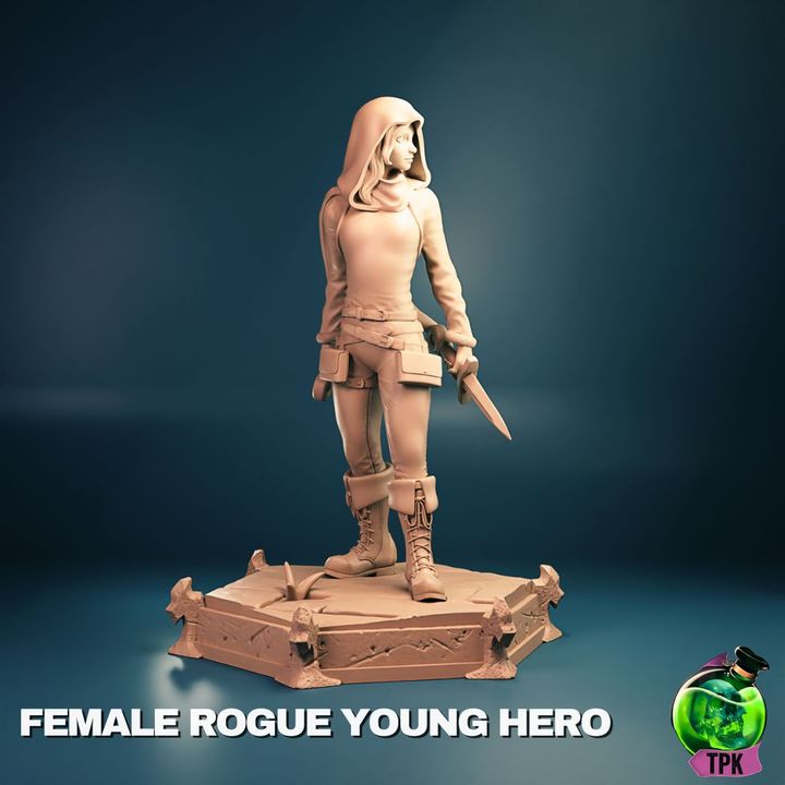 Female Rogue Young Hero Pose 2