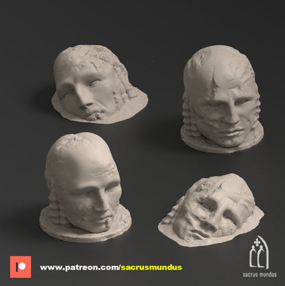 Oregia Alien Sanctum Head Statues