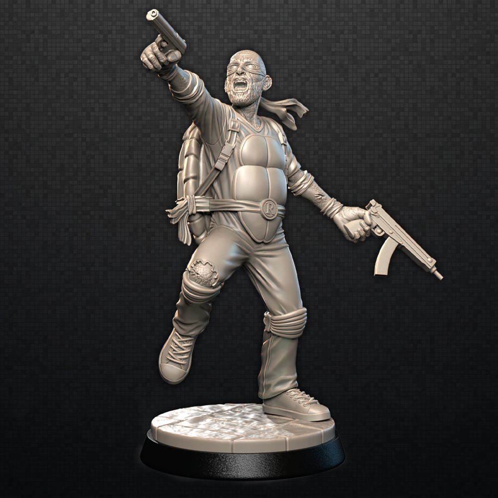 Grey resin miniature for Zombicide 3D Printed